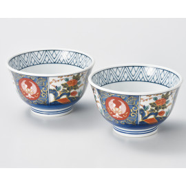 MAGO Set di 5 Pezzi in Stile Giapponese Set di Ceramica Tradizionale Artigianato-Mare 
