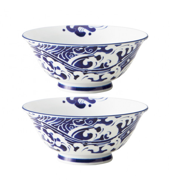 Set of 2 hokusai bowls