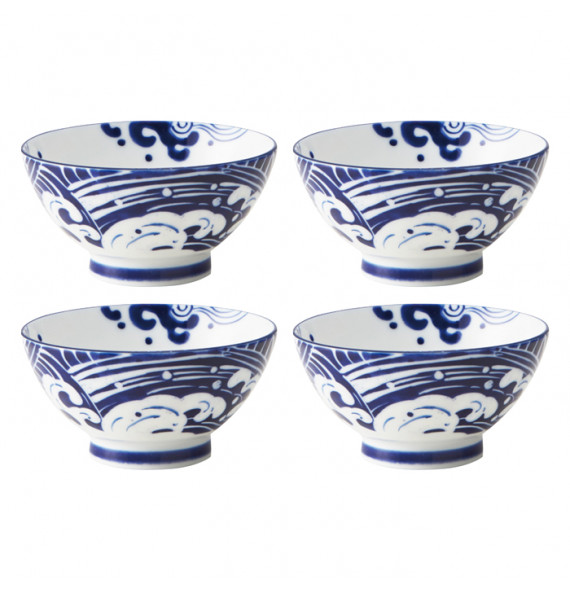 Set de 4 bols à riz hokusai