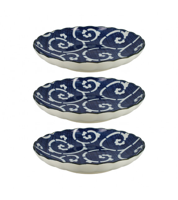 Set of 3 karakusa plates