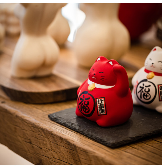Service à thé en porcelaine, chat porte-bonheur japonais, mignon