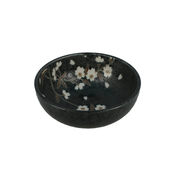 Set of 5 small Japanese sakura green craft bowl