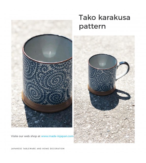 Cup with handle takokarakusa