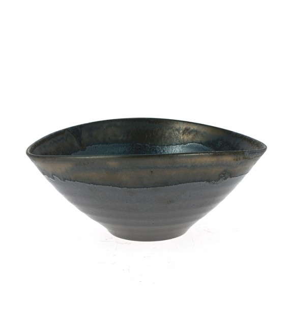 Large bowl black irregular edges