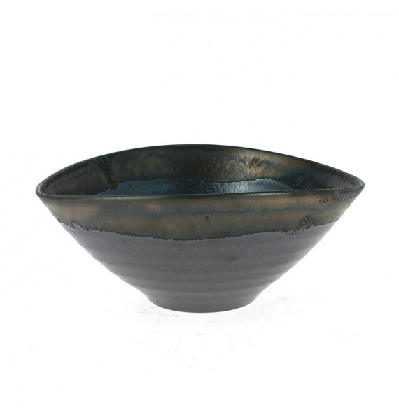 Large bowl black irregular edges